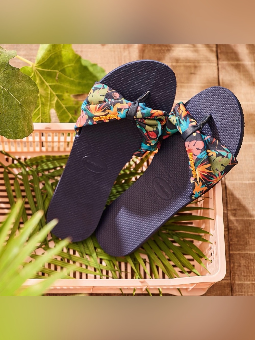 Havaianas You St. Tropez Navy Blue Tropical Sandals